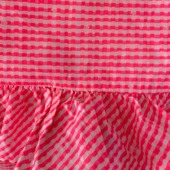 Lily Pulitzer Lowe strapless peplum dress size 6 strapless hot pink like new - Picture 3 of 12